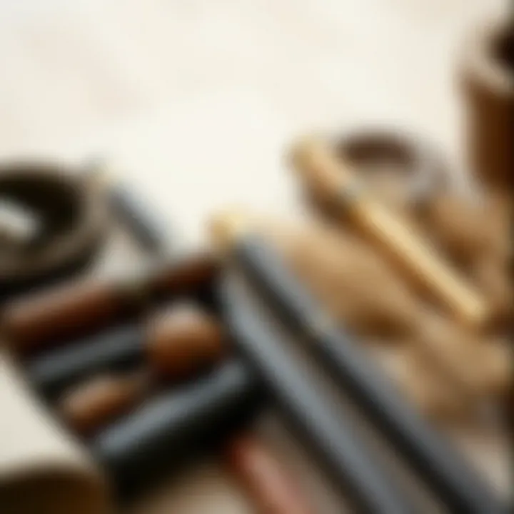 Exploring Cane Materials and Textures Variety of materials used in cane construction laid out artistically.