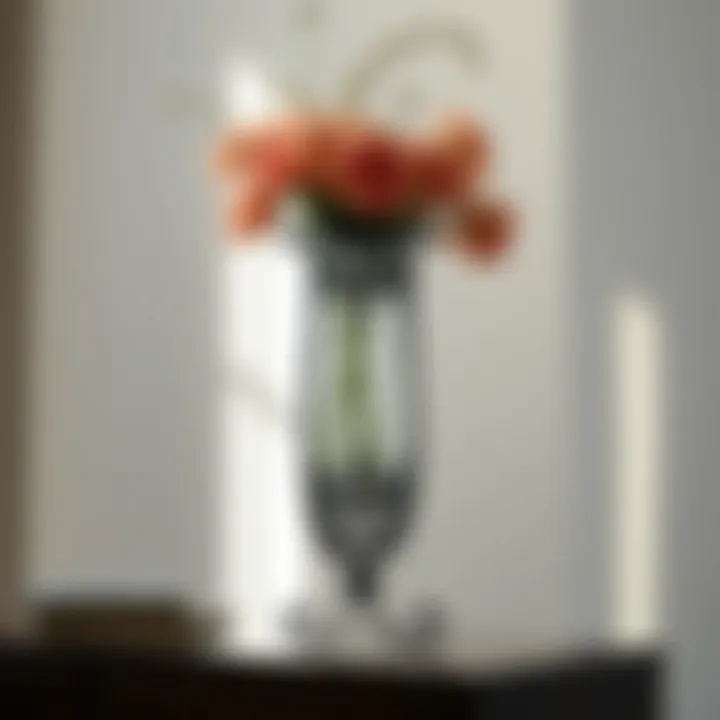 Elegant metal flower vase stand showcasing intricate design