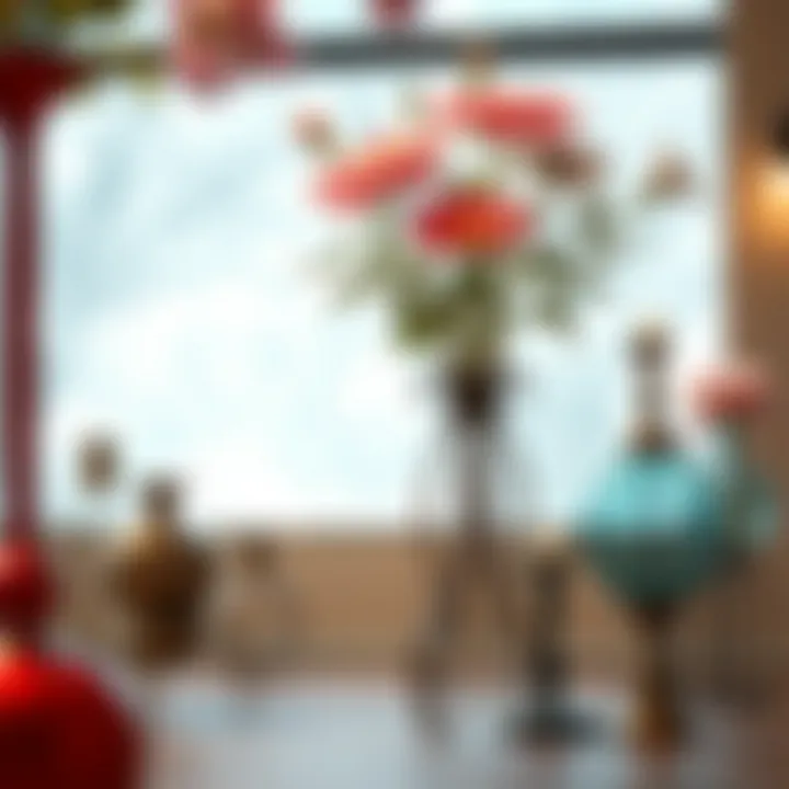 Variety of metal flower vase stands in different styles and colors