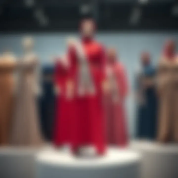 Diverse Styles of Modest Pageant Attire Diverse styles of modest dresses displayed on mannequins