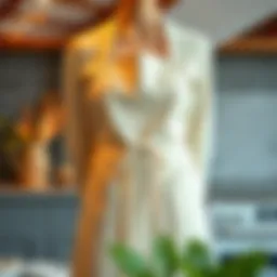 Elegant newlywed apron showcasing modern design elements