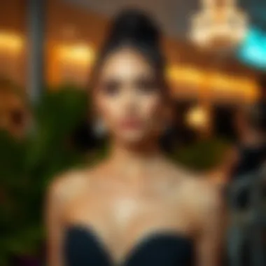 Versatility in Formal Attire with the Pleated Tube Dress A model showcasing the versatility of the notch neck pleated tube dress at a formal event.