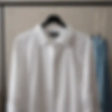 Stylish plus size cotton shirt displayed on a hanger