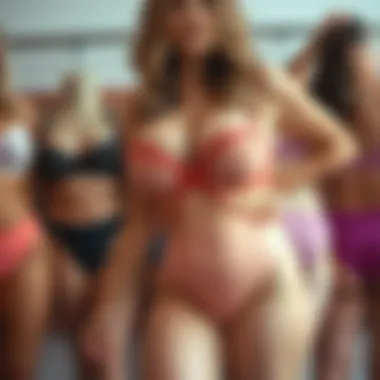 Variety of plus size thong shapewear in different colors and styles