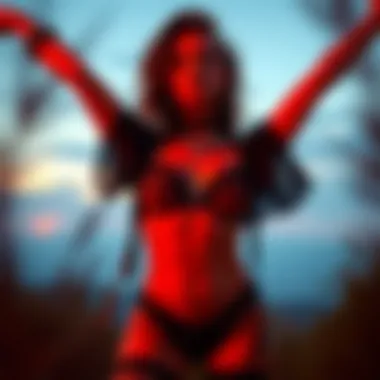 Artistic representation of punk lingerie within a fashion landscape