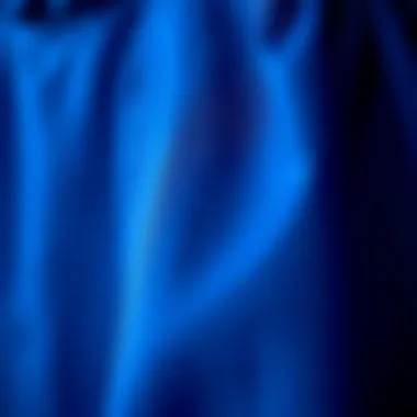 Close-up of fabric texture used in royal blue 2 piece skirt set