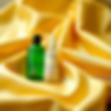 Eco-friendly care products suited for maintaining satin twill fabric's quality.