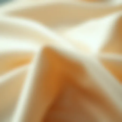 Close-up view of satin twill fabric showcasing its intricate weave and sheen.