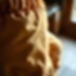 Close-up of sauna pants showcasing fabric texture and design