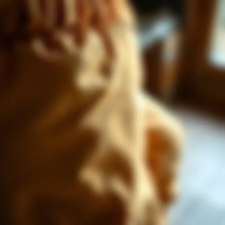 Close-up of sauna pants showcasing fabric texture and design