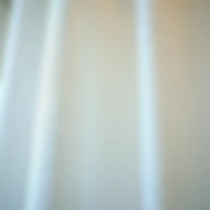 Close-up of fabric textures in shower curtain selections