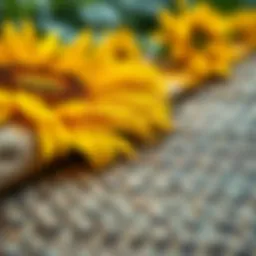 A close-up view of a sunflower drying mat showcasing its texture and design