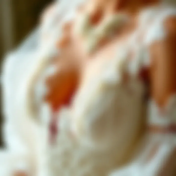 Elegant French romantic dress with intricate lace detailing