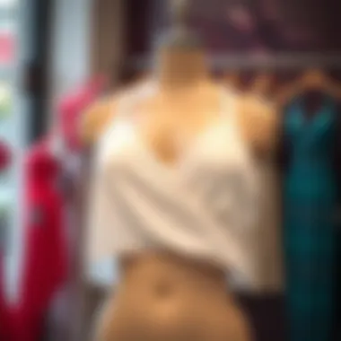 A stylish tankini on a mannequin highlighting body-friendly design