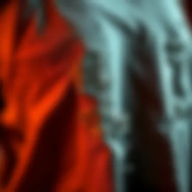 A close-up of the fabric texture of a distressed tank top