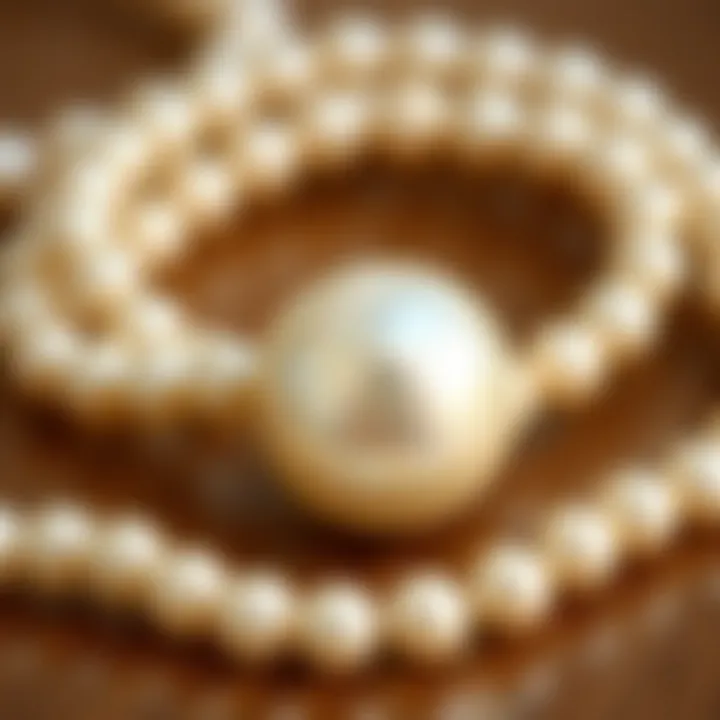 A polished pearl piece displayed elegantly, highlighting its beauty