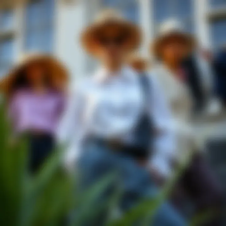 An artistic arrangement of coordinated outfits showcasing personal style