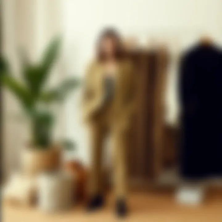 A minimalistic wardrobe emphasizing sustainable fashion choices