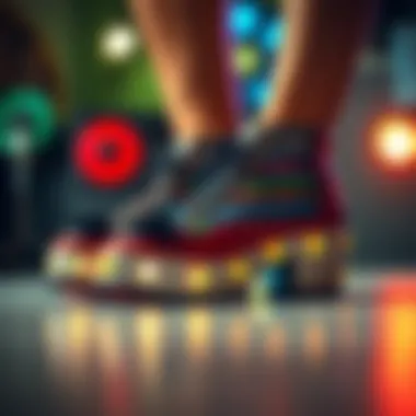 Iconic disco shoes featuring platform design