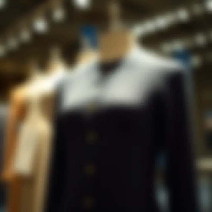 Elegant knit button front dress on display