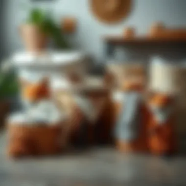 A collection of fox laundry baskets made from various materials