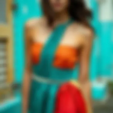 Variety of fabrics used in two piece crop top dresses