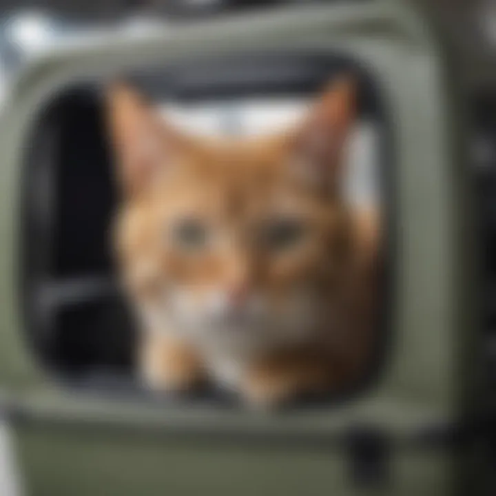 Close-up of durable canvas material used in cat carriers