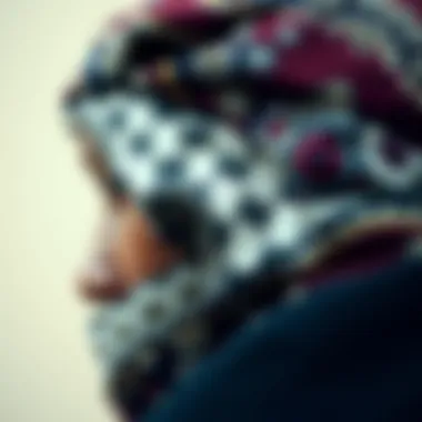 Close-up of a doo rag showcasing intricate patterns
