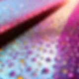 Glistening sticker rhinestone sheets arranged artistically