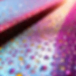 Glistening sticker rhinestone sheets arranged artistically