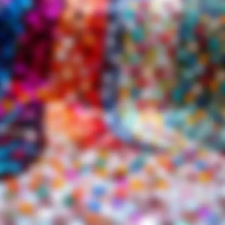 Various Colors and Sizes of Rhinestone Sheets Various colors and sizes of rhinestone sheets displayed creatively