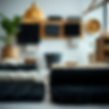 Material Selection for Small Black Bath Rugs Variety of materials for small black bath rugs displayed