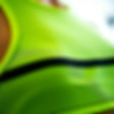 Close-up of high-performance fabric used in vest sports bras.