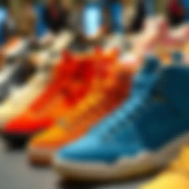 A display of various WayofWade shoe models lined up