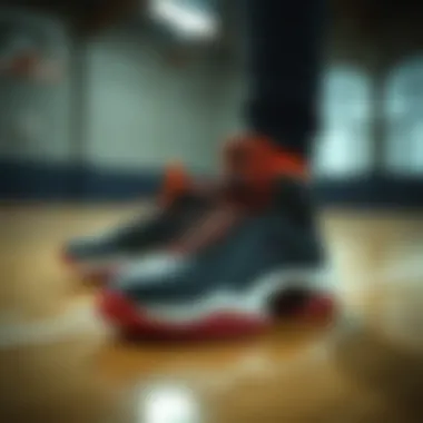 A stylish pair of WayofWade shoes on a basketball court