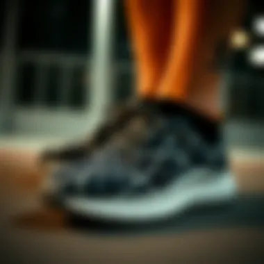 Intricate Patterns of Woven Elastic Shoes Artistic representation of woven elastic shoes showcasing intricate patterns