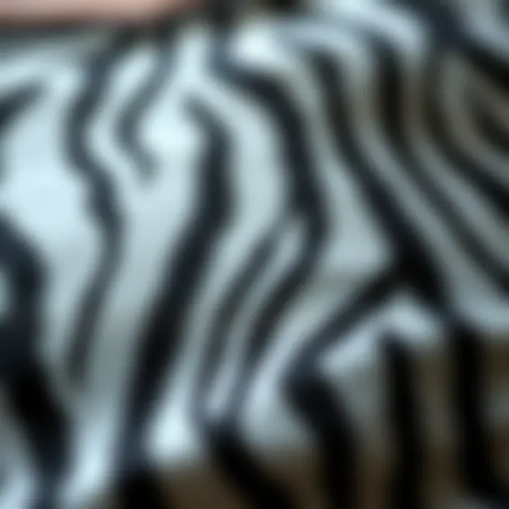 Fabric Texture of Zebra Tank Top Close-up of the fabric texture of a zebra tank top