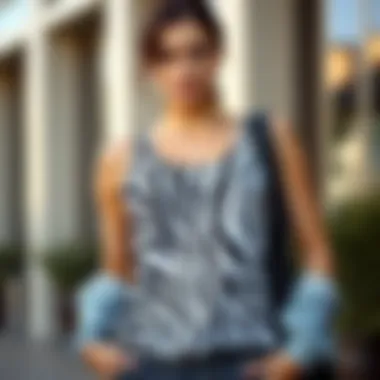 Styled Outfit with Zebra Tank Top A well-styled outfit featuring a zebra tank top