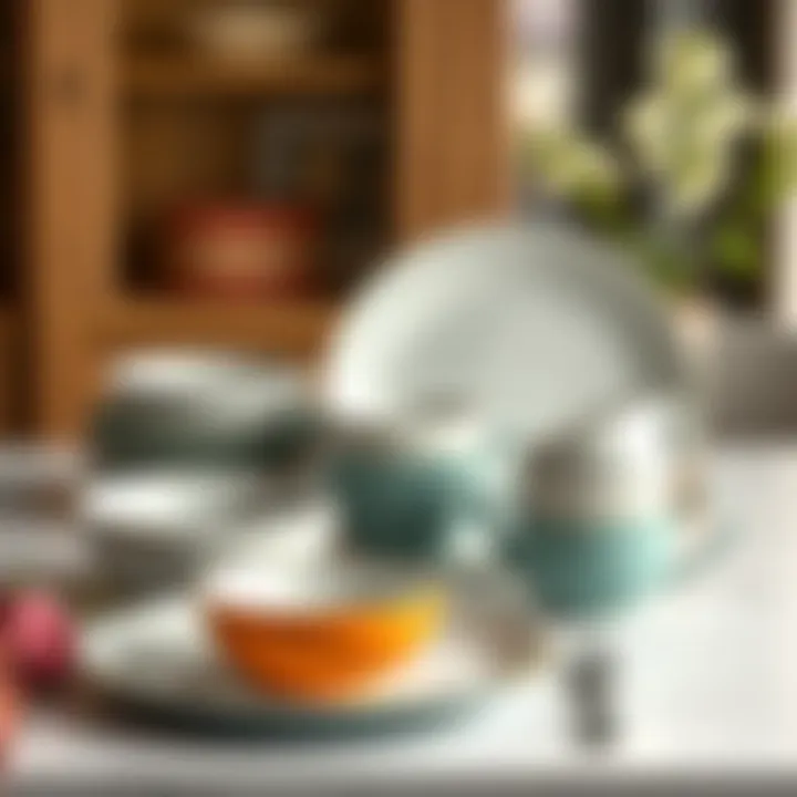 Elegant unbreakable dinnerware set showcasing vibrant colors