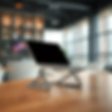 Ergonomically designed aluminum laptop stand promoting better posture