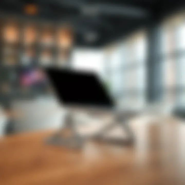 Ergonomically designed aluminum laptop stand promoting better posture