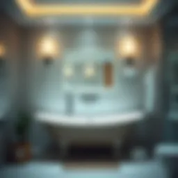 Waterproof adhesive hooks showcased in a bathroom setting