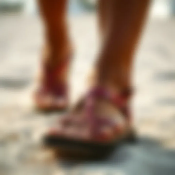 Fashion-forward beach sandal trends showcased