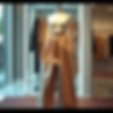 Elegant wide leg pants displayed on a mannequin showcasing their flowy design