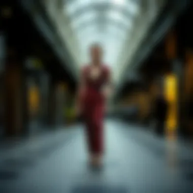 Elegant ensemble showcasing red plaid pants for a formal evening event