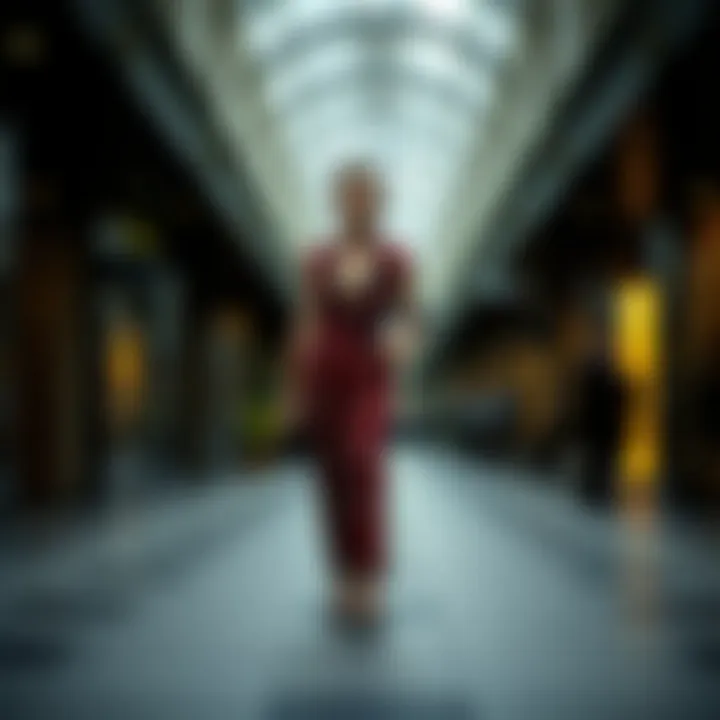 Elegant ensemble showcasing red plaid pants for a formal evening event