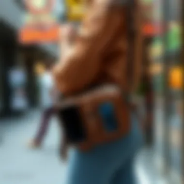 Fashionable design of a crossbody bag with technology integration