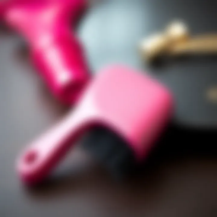 Compact design of a foldable travel hair brush