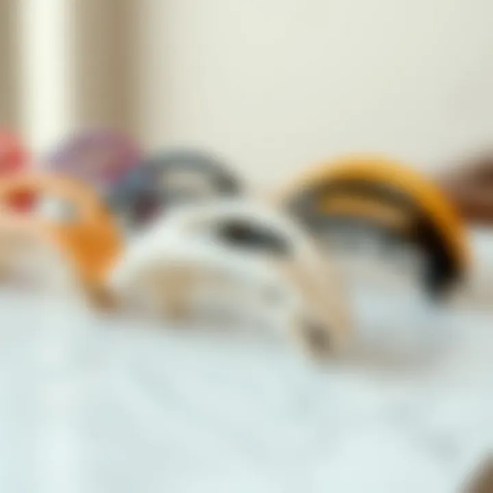 Elegant display of a French concord curved hair clip in various colors