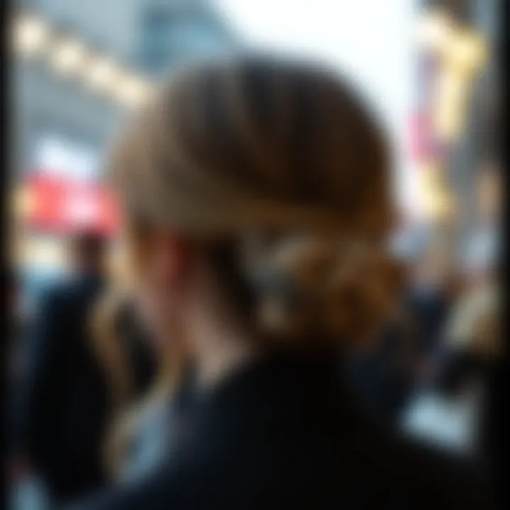 Fashionable hairstyle featuring the French concord curved hair clip